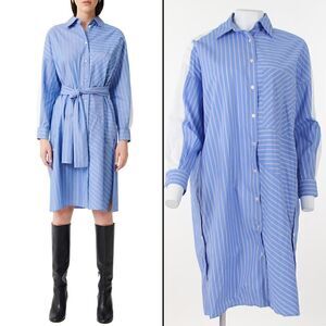 Maje Roxelle Striped Shirtdress 